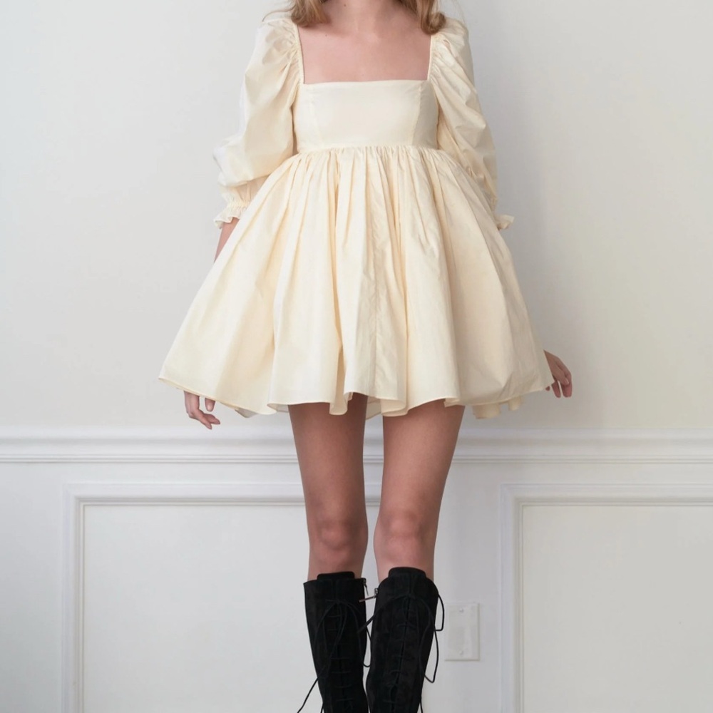 Selkie Cream Mini Dress